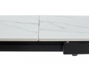 Стол CORNER 120 MATT WHITE MARBLE SOLID CERAMIC / BLACK, ®DISAUR в Кургане