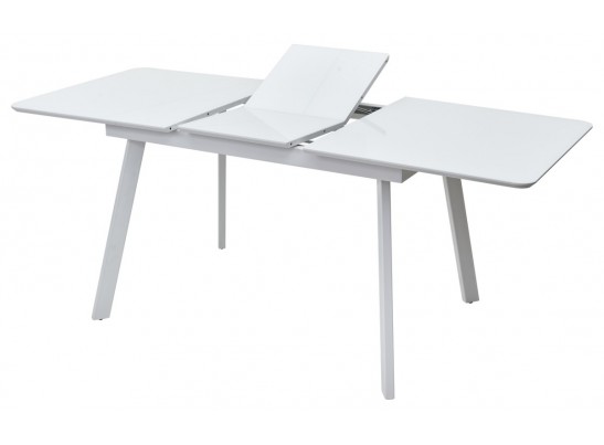 Стол АРУБА 140 Белый, стекло / белый каркас в Кургане