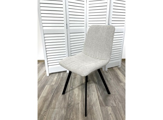 Стул ELVIS WZ2042-19 галечный серый фактурный велюр/ черный каркас в Кургане