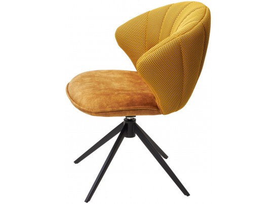 Стул ASTRA 360 град. поворот Желтый Sonic 68 ткань / 7525-132 велюр / черный каркас, ®DISAUR
