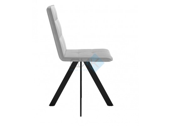 Стул BRONX, 360 град. поворот. B22 Серый, велюр / черный каркас, в Кургане