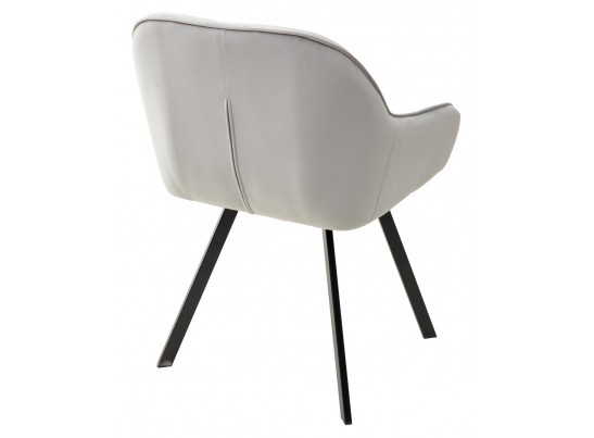 Стул GALE 360 град. поворот. BLUVEL-03 LIGHT GREY, велюр/ черный каркас, в Кургане