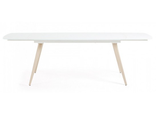 Стол ELIOT 140 Super white glass+Wood в Кургане
