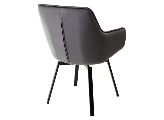 Стул MAVERICK 360 град. поворот. BLUVEL-14 GREY/ черный каркас, в Кургане