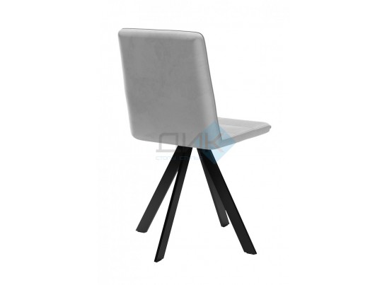 Стул BRONX, 360 град. поворот. B22 Серый, велюр / черный каркас, в Кургане