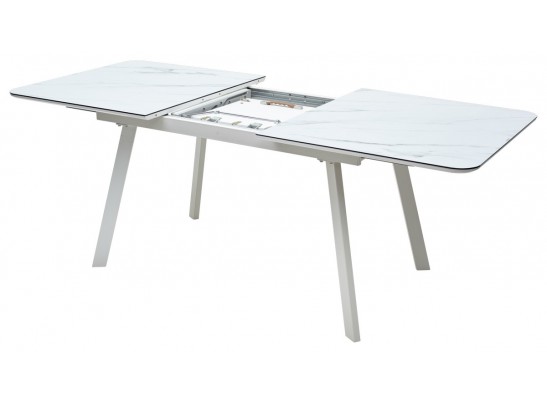 Стол ARUBA 160 GREY-WHITE/ WHITE глазурованное стекло в Кургане