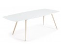 Стол ELIOT 140 Super white glass+Wood в Кургане