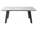Купить Стол БЭТИС (BETIS) 180 цвет МРАМОР (MATTE GILDED WHITE SOLID CERAMIC) / Орех (WALNUT), ®DISAUR по цене 91900 в Екатеринбурге