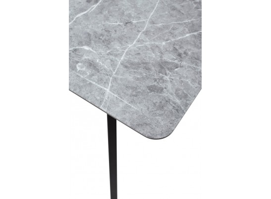 Стол АРУБА 140 Серый мрамор СКОРПИО , стекло / черный каркас в Кургане