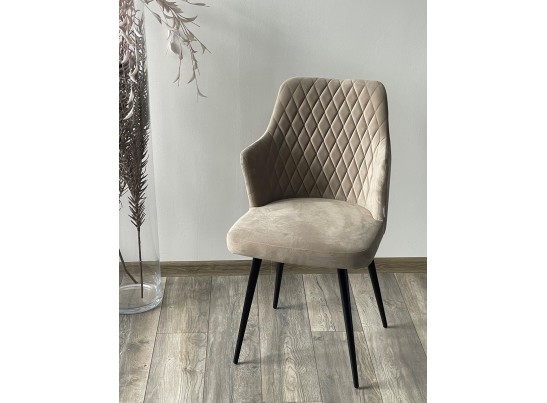 Стул HERMAN 360 град. ЛАТТЕ #25, велюр / черный каркас в Кургане