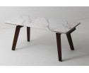 Купить Стол БЭТИС (BETIS) 180 цвет МРАМОР (MATTE GILDED WHITE SOLID CERAMIC) / Орех (WALNUT), ®DISAUR по цене 91900 в Екатеринбурге