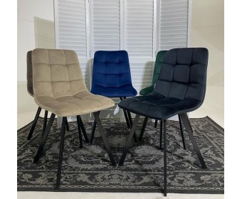 Стул CHILLI SQUARE BLUVEL-38 LATTE, велюр 