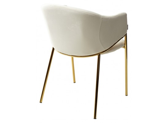 Стул DILL BLUVEL-22 MILK, велюр/ золотой каркас в Кургане
