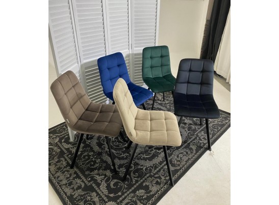 Стул CHILLI SQUARE BLUVEL-38 LATTE, велюр в Кургане