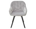 Стул GALE 360 град. поворот. BLUVEL-03 LIGHT GREY, велюр/ черный каркас, в Кургане