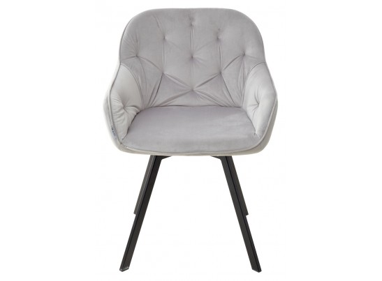 Стул GALE 360 град. поворот. BLUVEL-03 LIGHT GREY, велюр/ черный каркас, в Кургане