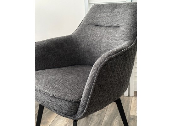 Стул RENLY 180 град. поворот. Brego-16 Темно-серый, ткань / Черный, ®DISAUR