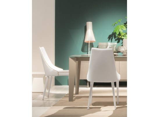 Стул CLARA 40.11 (TR505 white with sand cordonet, экокожа) в Кургане