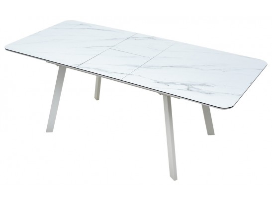 Стол ARUBA 160 GREY-WHITE/ WHITE глазурованное стекло в Кургане