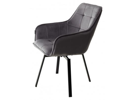 Стул MAVERICK 360 град. поворот. BLUVEL-14 GREY/ черный каркас, в Кургане