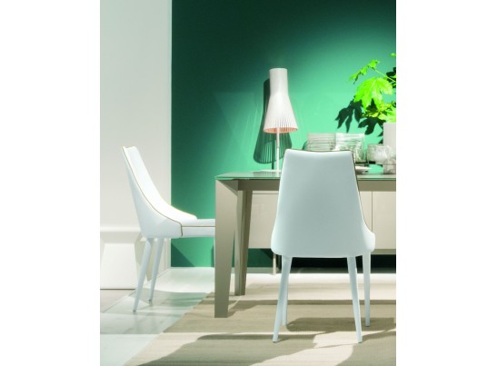 Стул CLARA 40.11 (TR505 white with sand cordonet, экокожа) в Кургане