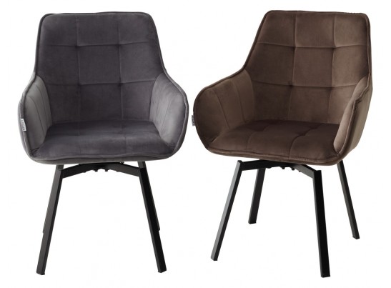 Стул MAVERICK 360 град. поворот. BLUVEL-14 GREY/ черный каркас, в Кургане