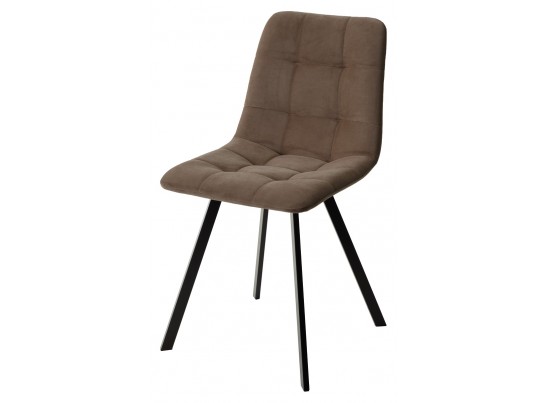 Стул CHILLI-Q SQUARE молочный шоколад #12, велюр / черный каркас, 4 шт./1 к, в Кургане
