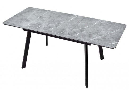 Стол АРУБА 140 Серый мрамор СКОРПИО , стекло / черный каркас в Кургане