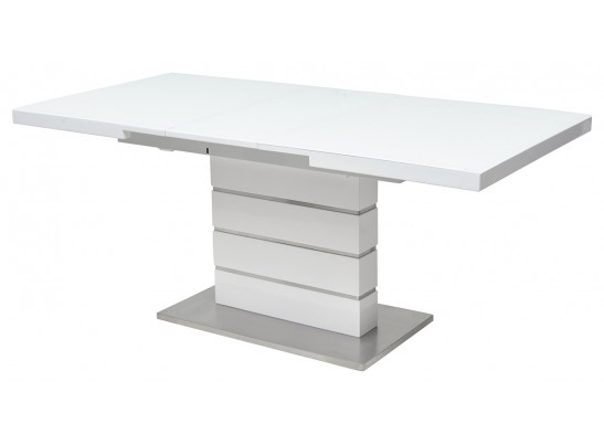 Стол QUADRO 140 WHITE GLASS белый глянец в Кургане