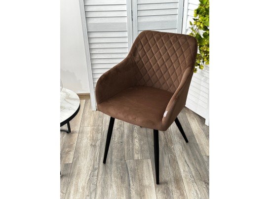 Стул BRANDY 505-11 Кофе, велюр "беспальчиковый" / черный каркас, в Кургане