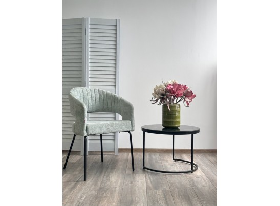 Стул SNUG 3018-04 мятный, шенилл / черный каркас, ®DISAUR в Кургане