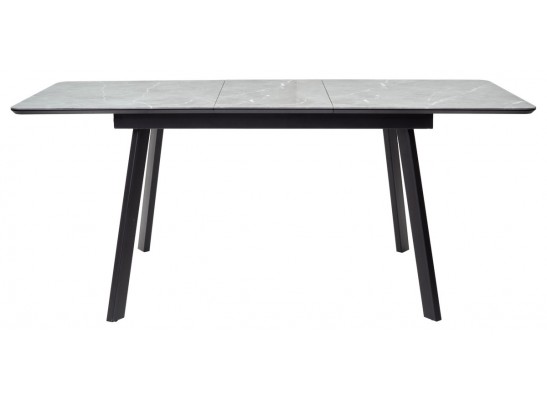 Стол АРУБА 140 Серый мрамор СКОРПИО , стекло / черный каркас в Кургане