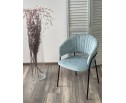 Стул ГЕММА, цвет RAIN 7 breeze, велюр / черный каркас в Кургане