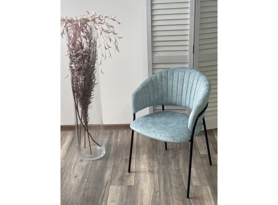 Стул ГЕММА, цвет RAIN 7 breeze, велюр / черный каркас в Кургане