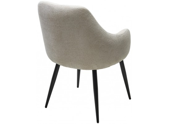 Стул СТАМЕН (STAMEN) ткань DAVIS RETRO BLISS 02 светло-бежевый / черный каркас, ®DISAUR в Кургане