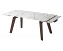 Купить Стол БЭТИС (BETIS) 180 цвет МРАМОР (MATTE GILDED WHITE SOLID CERAMIC) / Орех (WALNUT), ®DISAUR по цене 91900 в Екатеринбурге