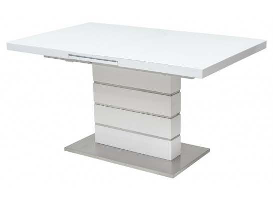 Стол QUADRO 140 WHITE GLASS белый глянец в Кургане
