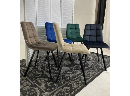Стул CHILLI SQUARE BLUVEL-38 LATTE, велюр в Кургане
