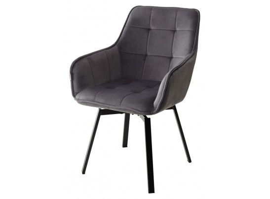 Стул MAVERICK 360 град. поворот. BLUVEL-14 GREY/ черный каркас, в Кургане