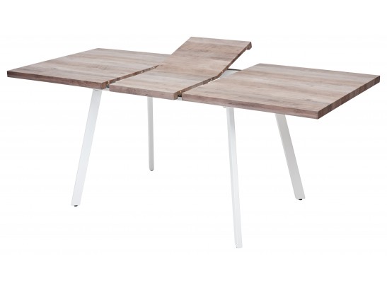 OLD Стол BRICK-2 120 Серый дуб #31054K/ БЕЛЫЙ каркас в Кургане