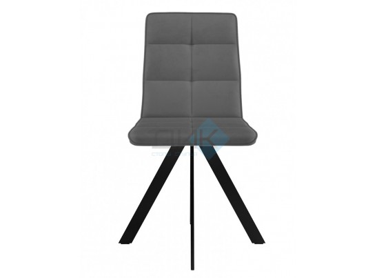 Стул BRONX, 360 град. поворот. B28 Темно-серый, велюр / черный каркас, в Кургане