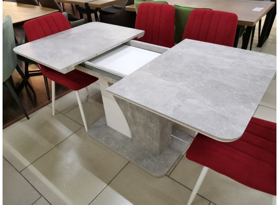 Стол SIRIUS 120 Бетон/ Белый в Кургане