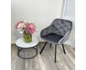 Стул GALE 360 град. поворот. BLUVEL-14 GREY, велюр/ черный каркас, в Кургане