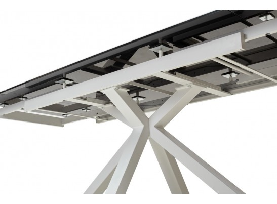 Стол ALTO 160 KL-188 Контрастный мрамор матовый, итальянская керамика/ белый каркас в Кургане