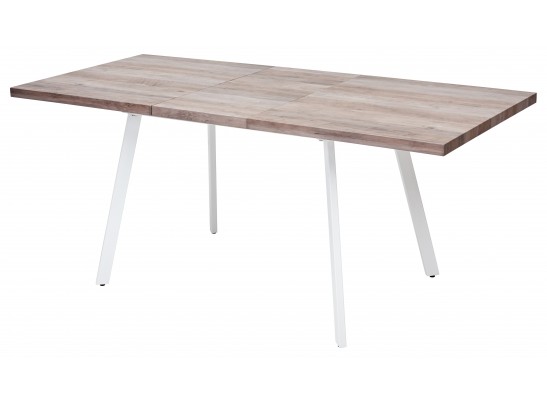 OLD Стол BRICK-2 120 Серый дуб #31054K/ БЕЛЫЙ каркас в Кургане