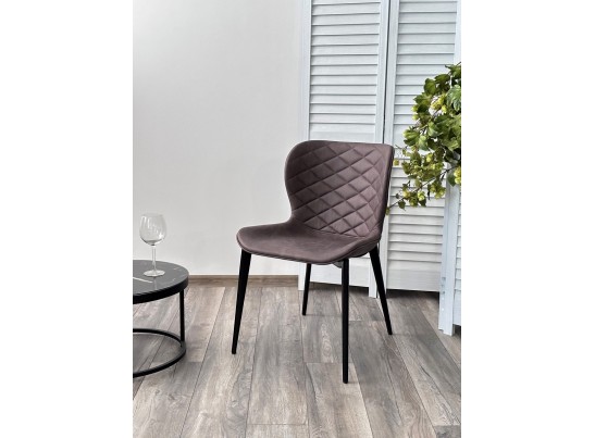 Стул КЛОД, цвет Kiprus-04 Коричневый, искусственная замша / черный каркас в Кургане