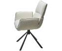 Стул VIRS 360 град. поворот. с возвратом, EDELWEISS#1 белый, букле/ JC531-7 беж/ Черный, ®DISAUR