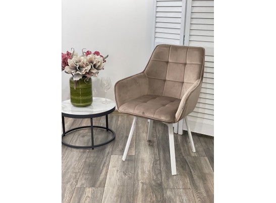 Стул MAVERICK 360 град. поворот. BLUVEL-40 BEIGE/ белый каркас, в Кургане