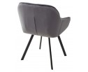 Стул GALE 360 град. поворот. BLUVEL-14 GREY, велюр/ черный каркас, в Кургане