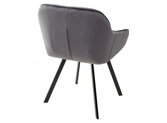 Стул GALE 360 град. поворот. BLUVEL-14 GREY, велюр/ черный каркас, в Кургане